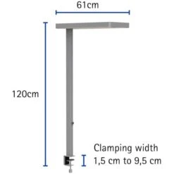 Maul Schreibtischlampe Mauljaval LED, Dimmbar, Silber, Mit Tischklemme -Küche Fach Geschäft 0296fb793e9d90a420554991c6a4714589b1e84e schreibtischlampe maul mauljaval led