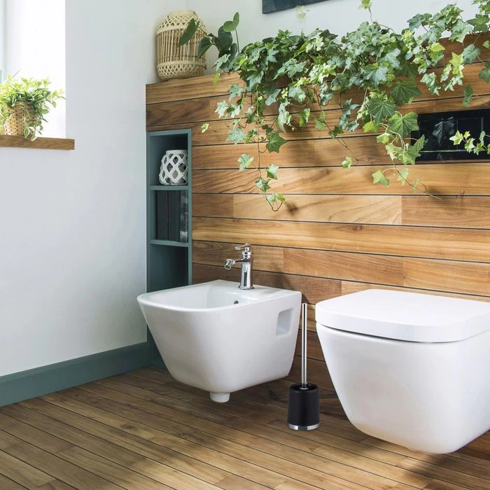 Relaxdays WC-Bürste Rund, Schwarz, Bürstenhalter Aus Kunststoff 4 Relaxdays WC-Bürste Rund, Schwarz, Bürstenhalter Aus Kunststoff – Bild 2