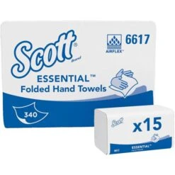 Kimberly-Clark Papierhandtücher Scott Xtra, 6617, 1-lagig, Interfold-Falz, 21 X 20cm, 5100 Stück