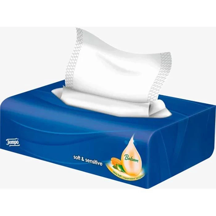 Tempo Taschentücher Soft & Sensitive, Box, 4-lagig, Mandelöl Und Aloe Vera, 2x 90 Tücher 5 Tempo Taschentücher Soft & Sensitive, Box, 4-lagig, Mandelöl Und Aloe Vera, 2x 90 Tücher – Bild 3