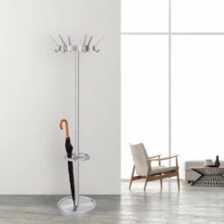 Kerkmann Garderobenständer Public, 6796, Mit 18 Haken, Metall, Alusilber -Küche Fach Geschäft 07a20e03a14c2b489a42aea49fb13c6b7a98fa19 garderobenstaender kerkmann public 6796