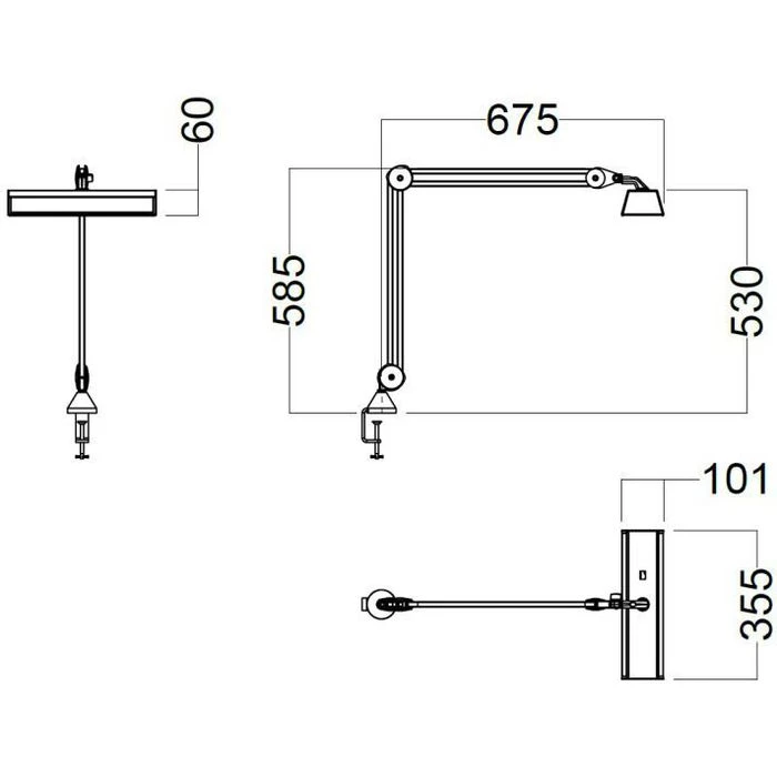 Luxo Schreibtischlampe FL-LED, Tischklemme 8 Luxo Schreibtischlampe FL-LED, Tischklemme – Bild 6