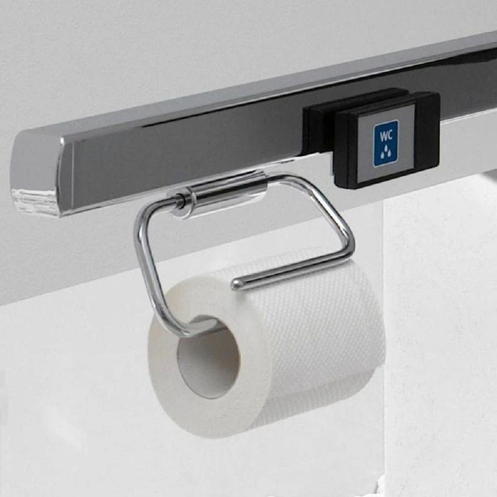 Emco Toilettenpapierspender System 2, Metall, Für 1 Kleinrolle, Für Stützgriffe, Chrom 6 Emco Toilettenpapierspender System 2, Metall, Für 1 Kleinrolle, Für Stützgriffe, Chrom – Bild 4