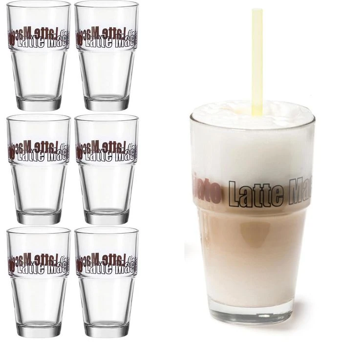 Leonardo Kaffeegläser Solo 043399 Latte Macchiato, 410ml, 6 Stück 3 Leonardo Kaffeegläser Solo 043399 Latte Macchiato, 410ml, 6 Stück