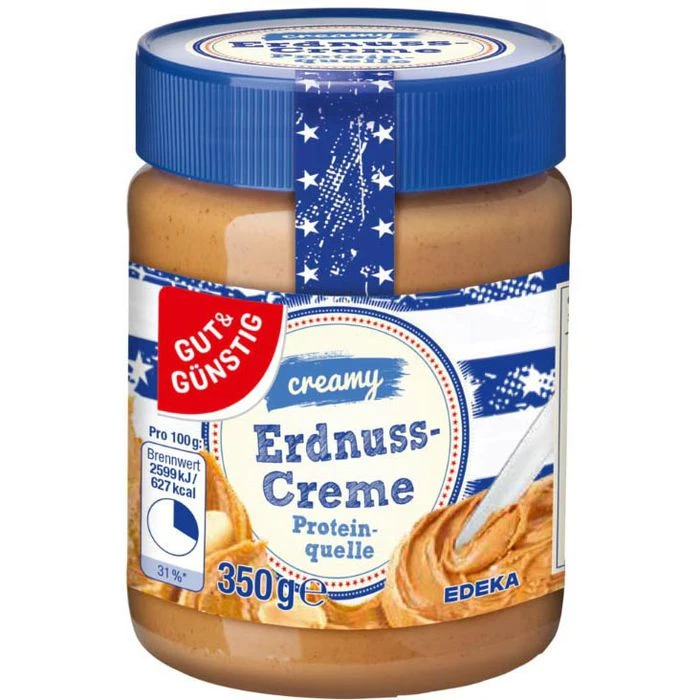 Gut&Günstig Brotaufstrich Erdnusscreme Creamy, 350g 3 Gut&Günstig Brotaufstrich Erdnusscreme Creamy, 350g