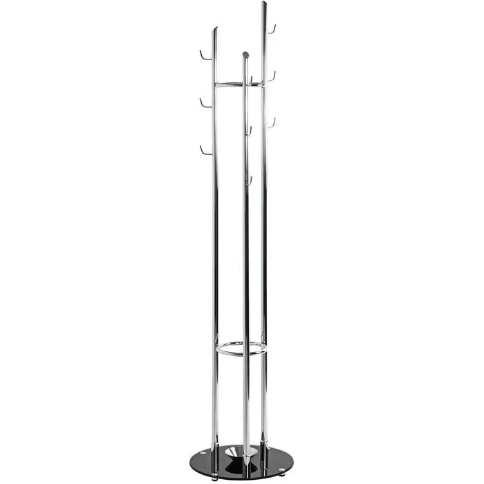 Haku-Möbel Garderobenständer 89255, Mit 9 Haken, Metall, Chrom 3 Haku-Möbel Garderobenständer 89255, Mit 9 Haken, Metall, Chrom
