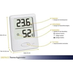 TFA Thermo-Hygrometer 30.5041.02 Innen, Digital, Weiß 12 TFA Thermo-Hygrometer 30.5041.02 Innen, Digital, Weiß -Küche Fach Geschäft 0f080cdd58875e68edd583b1f470826118ae8ccf thermo hygrometer tfa 30.5041.02 innen