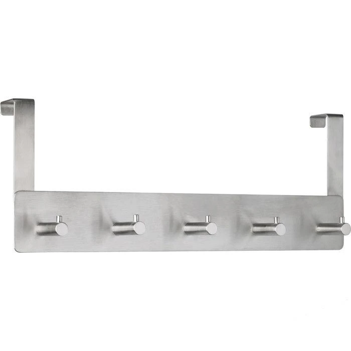 Alco Kleiderhaken 2840, Für Die Tür, Silber, Metall, 5 Haken 3 Alco Kleiderhaken 2840, Für Die Tür, Silber, Metall, 5 Haken