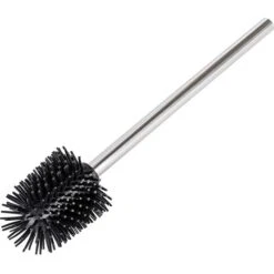 Wenko WC-Bürste Silikon, Silber, Ersatzbürste Mit Edelstahlgriff & Silikonborsten