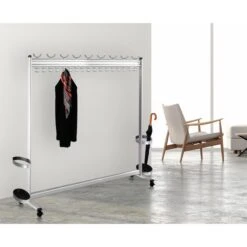 Kerkmann Garderobenständer Multiline, 6758, Mit Rollen, Metall, Silber -Küche Fach Geschäft 10798a5d58c2e5bbe5d994c8aab97421649c2739 garderobenstaender kerkmann multiline 6758