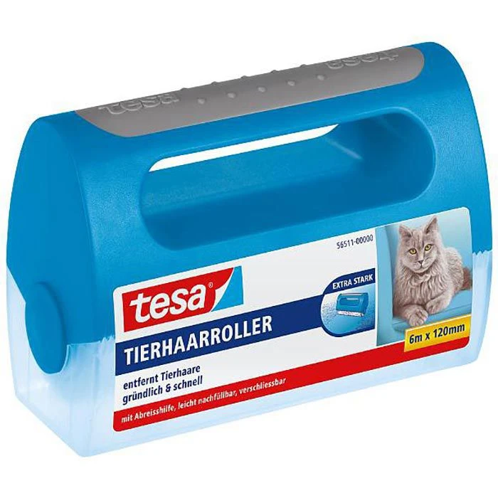 Tesa Fusselrolle 56511 Tierhaarroller, Für Tierhaare, Bandlänge 6m 3 Tesa Fusselrolle 56511 Tierhaarroller, Für Tierhaare, Bandlänge 6m