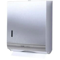 CWS Handtuchspender Stainless Steel Paper Slim, 7622000, Edelstahl, 300 Tücher, Silber