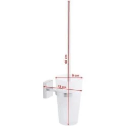 Tesa WC-Bürste Klaam, Weiß / Chrom, Bürstenhalter Aus Glas, Zur Wandmontage -Küche Fach Geschäft 13960992bf060a4aeab8dab61afbe87977cb3b3f wc buerste tesa klaam weiss chrom