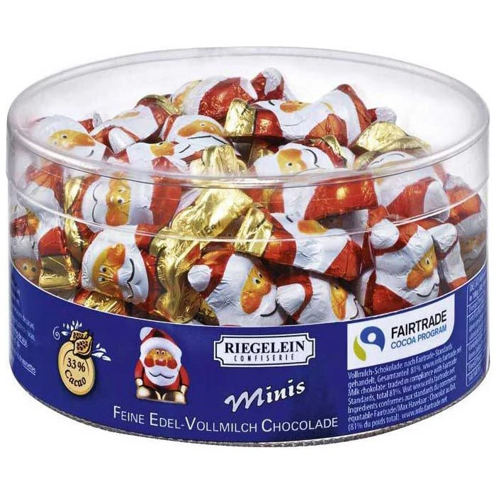 Riegelein Schokoweihnachtsmänner Weihnachtswichtel, 80 Stück 3 Riegelein Schokoweihnachtsmänner Weihnachtswichtel, 80 Stück