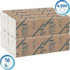 Kimberly-Clark Papierhandtücher Scott, 1804, 1-lagig, Multifold-Falz, 23,5 X 23,0cm, 4000 Stück -Küche Fach Geschäft 176f51e76eae8d3133175d04a96d9b812e5972da papierhandtuecher scott 1804
