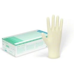 B.Braun Einmalhandschuhe Vasco Sensitive 6067549, Latex, Puderfrei, Weiß, 100 Stück, Größe M