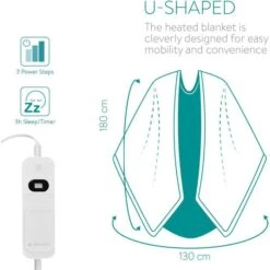 Navaris Heizdecke Poncho, Blau / Weiß, 3 Temperaturen, Abschaltautomatik, 180 X 130cm -Küche Fach Geschäft 1868d74cd180d821b51a7bd42eea1864b532af87 heizdecke navaris poncho blau weiss