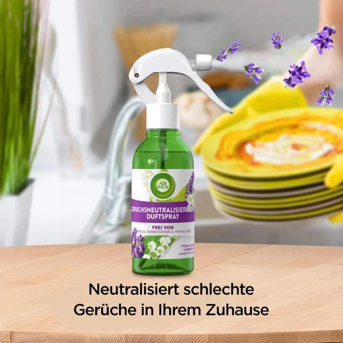 Airwick Raumduft Duftspray, 237 Ml, Geruchsneutralisierend, Lavendel & Maiglöckchen 5 Airwick Raumduft Duftspray, 237 Ml, Geruchsneutralisierend, Lavendel & Maiglöckchen – Bild 3