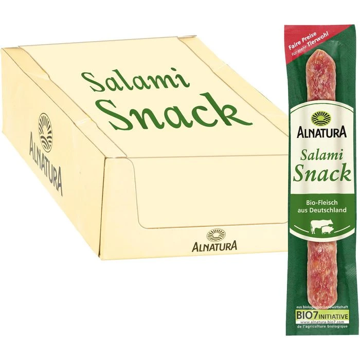 Alnatura Fleischsnack Salami Snack, BIO, Je 25g, 20 Stück 3 Alnatura Fleischsnack Salami Snack, BIO, Je 25g, 20 Stück