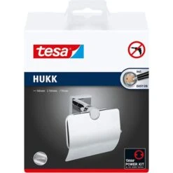 Tesa Toilettenpapierspender Hukk Mit Deckel 40247, Ohne Bohren, Metall, Für 1 Kleinrolle, Silber -Küche Fach Geschäft 226fc118a29bf5836178cd971f84bc15be1457ae toilettenpapierspender tesa hukk mit deckel 40247