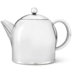 Bredemeijer Tee-Kanne Minuet Santhee, Edelstahl, Doppelwandig, Silber Glänzend, 1,4 L