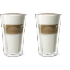 Leopold-Vienna Kaffeegläser LV01516, Latte Macchiato, Doppelwandig, 280ml, 2 Stück