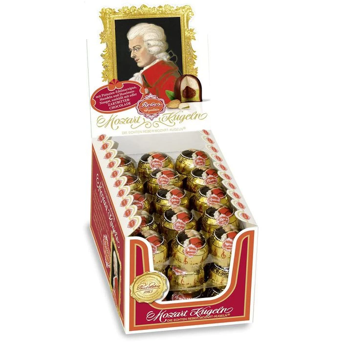 Reber Pralinen Mozartkugeln, 900g, 45 Stück 3 Reber Pralinen Mozartkugeln, 900g, 45 Stück