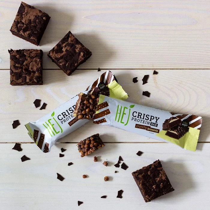 HEJ Proteinriegel Crispy Protein Bar Low Sugar, Crunchy Brownie, Je 45g, 12 Riegel 6 HEJ Proteinriegel Crispy Protein Bar Low Sugar, Crunchy Brownie, Je 45g, 12 Riegel – Bild 4