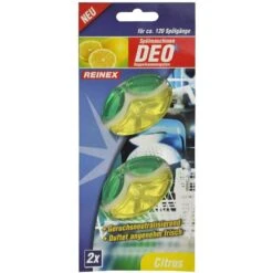 Reinex Spülmaschinendeo 1336, 2er-Set, Citrus, Doppelkammersystem, Für 120 Spülgänge