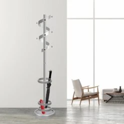 Kerkmann Garderobenständer Nivo, 6106, Mit 10 Haken, Metall, Alusilber -Küche Fach Geschäft 2963893147b0b7e45e8c488ac53d51d4e3fc20aa garderobenstaender kerkmann nivo 6106