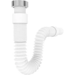 Variosan Siphon Ablaufschlauch 13972, 1 1/4 Zoll, Für Waschbecken, Flexibel, Weiß