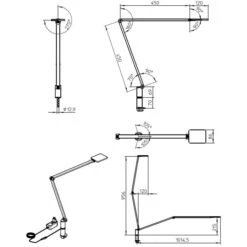 Novus Schreibtischlampe Attenzia Task LED, Dimmbar, Schwarz, Tischklemme -Küche Fach Geschäft 29e13a3c57db3fa94dea1f2194f2397f6f1c49d8 schreibtischlampe novus attenzia task led