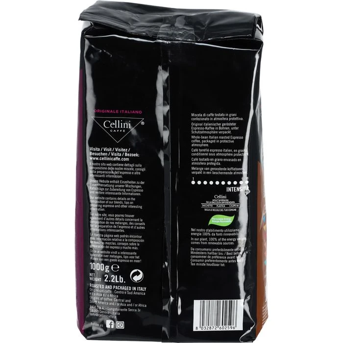 Cellini Kaffee Caffe Crema Forte, Ganze Bohnen, Kräftig, 1kg 6 Cellini Kaffee Caffe Crema Forte, Ganze Bohnen, Kräftig, 1kg – Bild 4