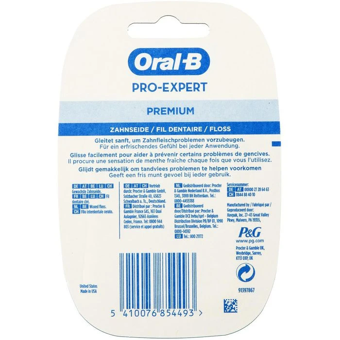 Oral B Oral-B Zahnseide Pro-Expert Premium Floss, Cool Mint, Gewachst, 40 M 8 Oral B Oral-B Zahnseide Pro-Expert Premium Floss, Cool Mint, Gewachst, 40 M – Bild 6