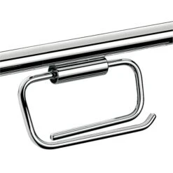 Emco Toilettenpapierspender System 2, Metall, Für 1 Kleinrolle, Für Stützgriffe, Chrom