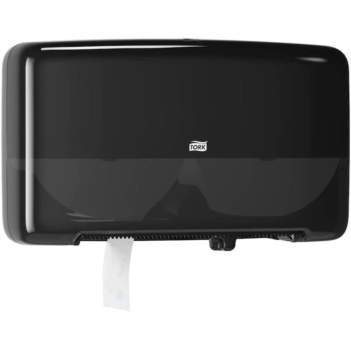 Tork Toilettenpapierspender Elevation, 555508, T2, Kunststoff, Für 2 Mini Jumbo Rollen, Schwarz 5 Tork Toilettenpapierspender Elevation, 555508, T2, Kunststoff, Für 2 Mini Jumbo Rollen, Schwarz – Bild 3