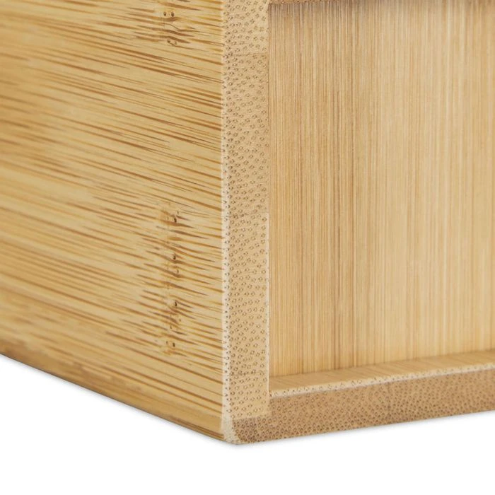 Relaxdays Zahnputzbecher Eckig, Bambus, Stehend, Braun 7 Relaxdays Zahnputzbecher Eckig, Bambus, Stehend, Braun – Bild 5