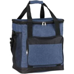 Relaxdays Kühltasche Faltbar, 36 X 40 X 26cm, Blau, 30 Liter
