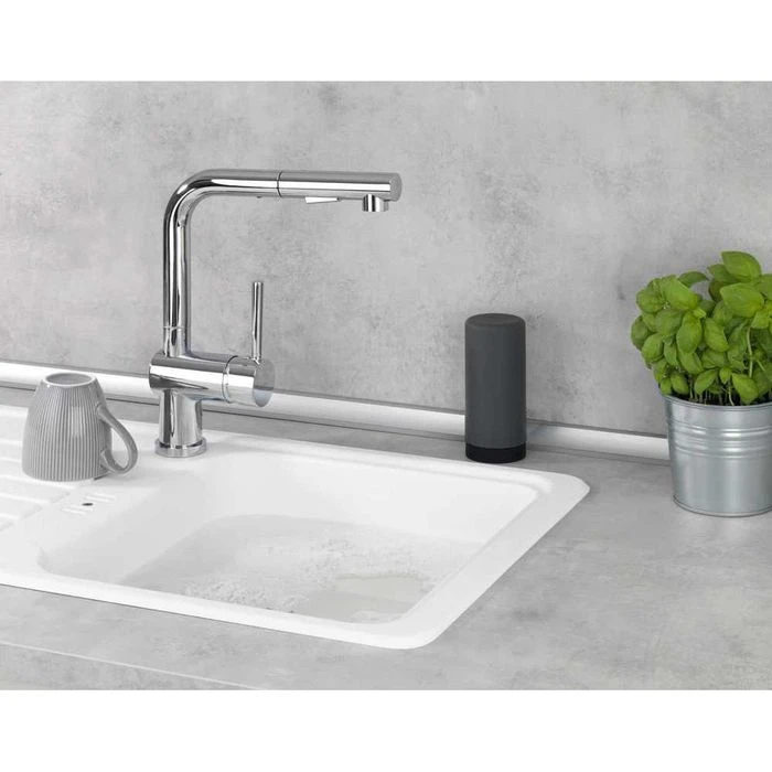 Wenko Spülmittelspender Easy Squeez-e, Silikon, Grau, 250ml 8 Wenko Spülmittelspender Easy Squeez-e, Silikon, Grau, 250ml – Bild 6