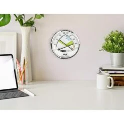 TFA Thermo-Hygrometer 45.2024 Analog, Verchromt -Küche Fach Geschäft 3329d177e0de7cebe4ca6f8f414342f84424b9a1 thermo hygrometer tfa 45.2024 innen