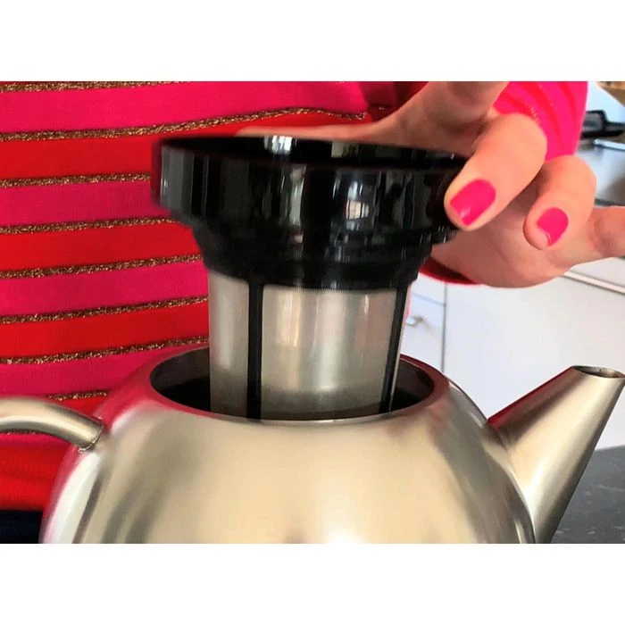 Bredemeijer Tee-Kanne Minuet Santhee, Edelstahl, Doppelwandig, Silber Matt, 1,4 L 8 Bredemeijer Tee-Kanne Minuet Santhee, Edelstahl, Doppelwandig, Silber Matt, 1,4 L – Bild 6