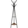 Vasagle Garderobenständer RCR16BX, Vintage, Mit 6 Haken, Metall / Holz, Schwarz / Braun -Küche Fach Geschäft 3622598cb841f2c0beb2a15b392c654bcde06ce5 garderobenstaender vasagle rcr16bx vintage