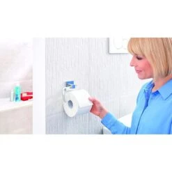 Tesa Toilettenpapierspender Deluxxe, 40400, Ohne Bohren, Metall, Für 1 Kleinrolle, Silber -Küche Fach Geschäft 37762ff339afff89cef815ddc6ada374d0849dba toilettenpapierspender tesa deluxxe 40400