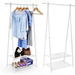 Songmics Garderobenständer HSR05W, Mit Schuhablage, Metall, Weiß 14 Songmics Garderobenständer HSR05W, Mit Schuhablage, Metall, Weiß -Küche Fach Geschäft 38d85d7bb3087c50bbf99a61c611ca1384acbf17 garderobenstaender songmics hsr05w