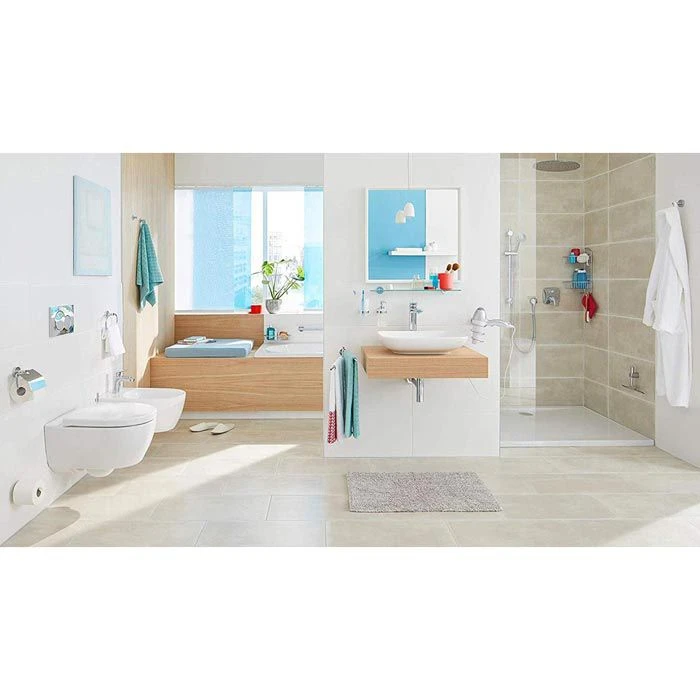 Tesa Toilettenpapierspender Smooz Mit Deckel 40315, Ohne Bohren, Metall, Für 1 Kleinrolle, Silber 6 Tesa Toilettenpapierspender Smooz Mit Deckel 40315, Ohne Bohren, Metall, Für 1 Kleinrolle, Silber – Bild 4