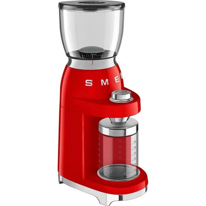 Smeg Kaffeemühle CGF01RDEU 50er Retro Style, Rot, Elektrisch, Mit Kegelmahlwerk, Füllmenge 350g 4 Smeg Kaffeemühle CGF01RDEU 50er Retro Style, Rot, Elektrisch, Mit Kegelmahlwerk, Füllmenge 350g – Bild 2
