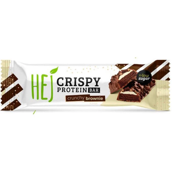 HEJ Proteinriegel Crispy Protein Bar Low Sugar, Crunchy Brownie, Je 45g, 12 Riegel 4 HEJ Proteinriegel Crispy Protein Bar Low Sugar, Crunchy Brownie, Je 45g, 12 Riegel – Bild 2
