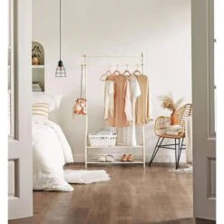 Songmics Garderobenständer HSR07W, Mit Schuhablage, Metall, Weiß 14 Songmics Garderobenständer HSR07W, Mit Schuhablage, Metall, Weiß -Küche Fach Geschäft 415aa9daa991b2a6fb0e069ef071b39c9b7b1b8c garderobenstaender songmics hsr07w