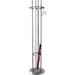 Kerkmann Garderobenständer Aristo, 6045, Mit 12 Haken, Edelstahl, Silber