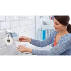 Tesa Toilettenpapierspender Hukk Mit Deckel 40247, Ohne Bohren, Metall, Für 1 Kleinrolle, Silber -Küche Fach Geschäft 4332772df93c6395a520b659336722e1a9879962 toilettenpapierspender tesa hukk mit deckel 40247